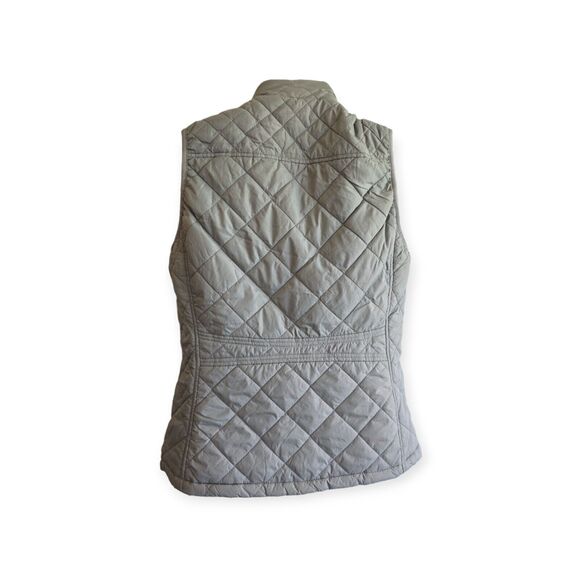 Fuinloth Quilted Gray Full Front Zip Vest Women Size S - Picture 2 of 6